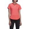 adidas Camiseta Pulôver Aeroready Cor Sólida Gola Careca Manga Curta Feminina Camisetas Rosa Sinal GN7315