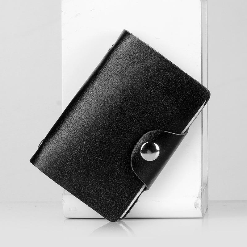 Compact Genuine Leather Wallet and Business Card Holder - Lightweight, Practical, and Easy-to-Carry Card Organizer.