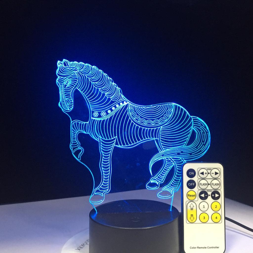 Factory Dropshipping ODM Rechargeable Touch Switch Dog Arylic Panel Box Table Night Lamp  16 Colors Change 3D LED Light