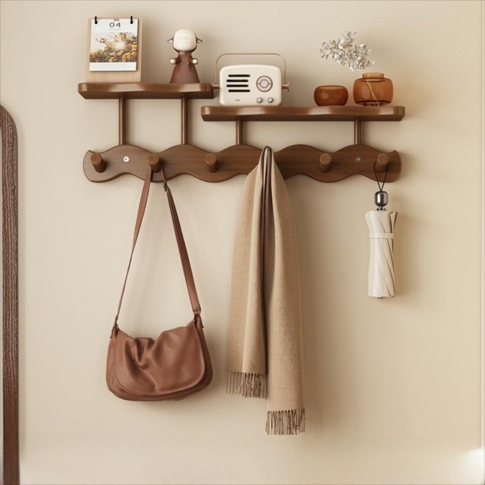 Durable Wall Mounted Storage Rack Multi-functional Simple Storage Hanger Clothes Hat Hangers Home Accessories