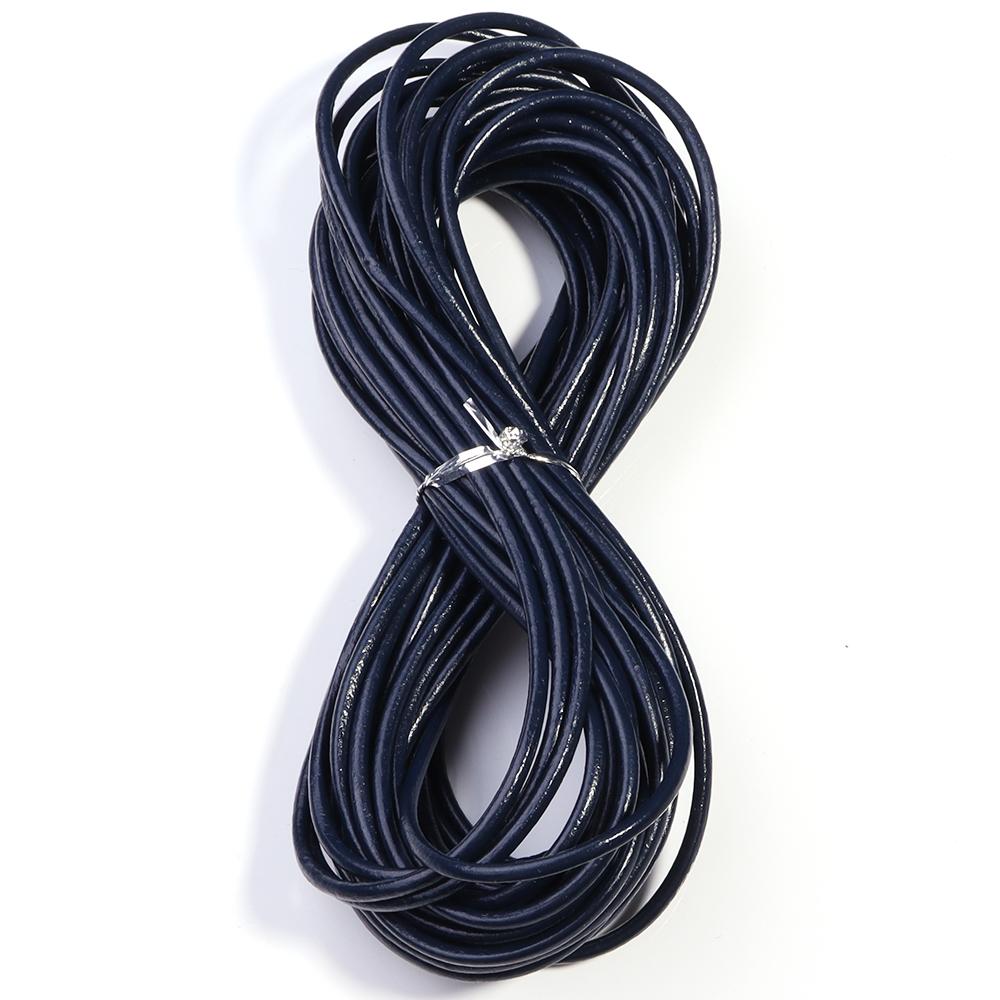 10yards/lot Genuine Leather Cord Dia 1/1.5/2/3mm Colored Round Leather Rope For DIY Bracelet Necklace Jewelry Making Accessories