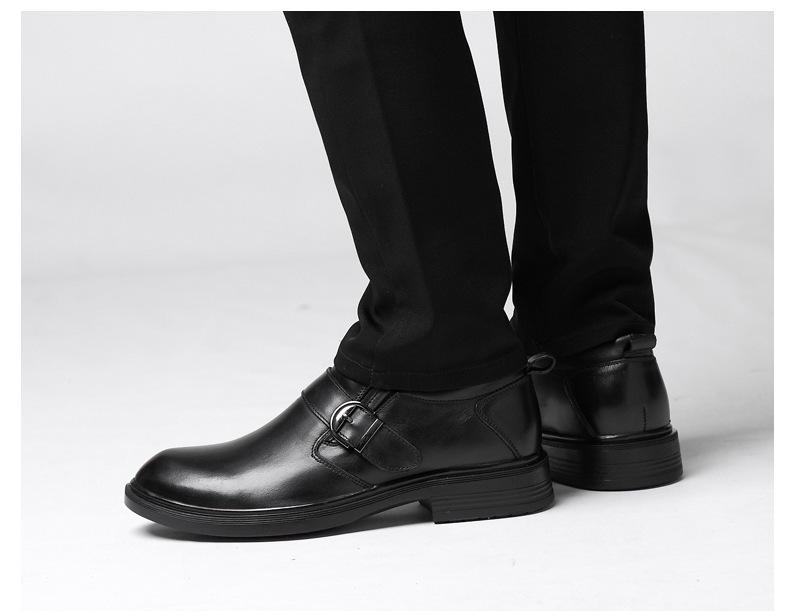 Men's Casual Business Crocodile Leather Shoes - Breathable Cowhide for Spring & Autumn