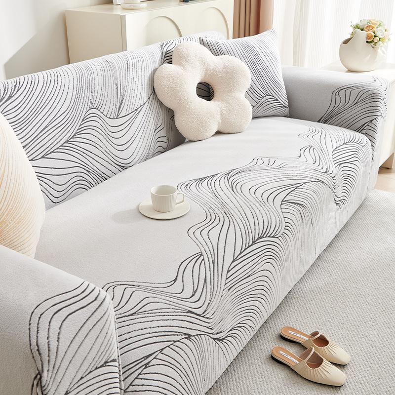 Panya Elastic Jacquard Velvet Full Cover Sofa Cover Dust Proof All Season Suitable  Nordic High End Protective Cover