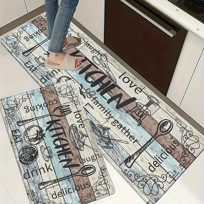 1PC Kitchen Charactor Kitchen Rugs Non-Slip Door Mats Pop Arts Design Living Room Rugs Bath Mat Carpet for Sink Laundry Decor
