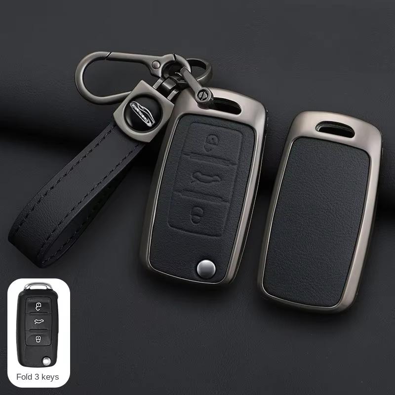Fashion Alloy Car Key Case Cover for VW Volkswagen Polo Tiguan Passat B5 B6 B7 Golf 4 5 6 MK6 Jetta Lavida Skoda Octavia Seat