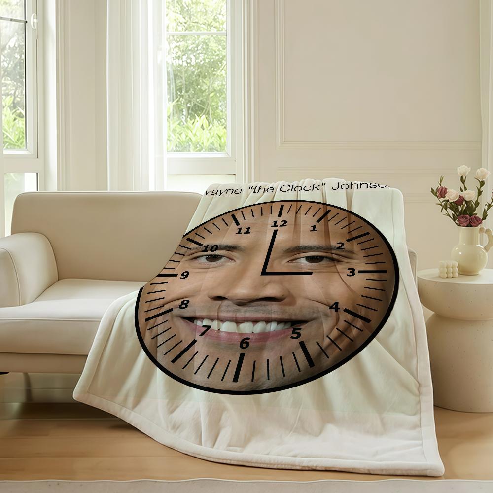 Funny print Dwayne Johnson Blanket For Sofa Office Bed Plane Travel Sleep Read Relax Camping Soft And Warm