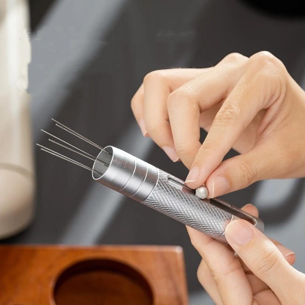 Telescopic Magnetic Needle Tamper Stainless Steel Espresso Distributor Coffee Brewing