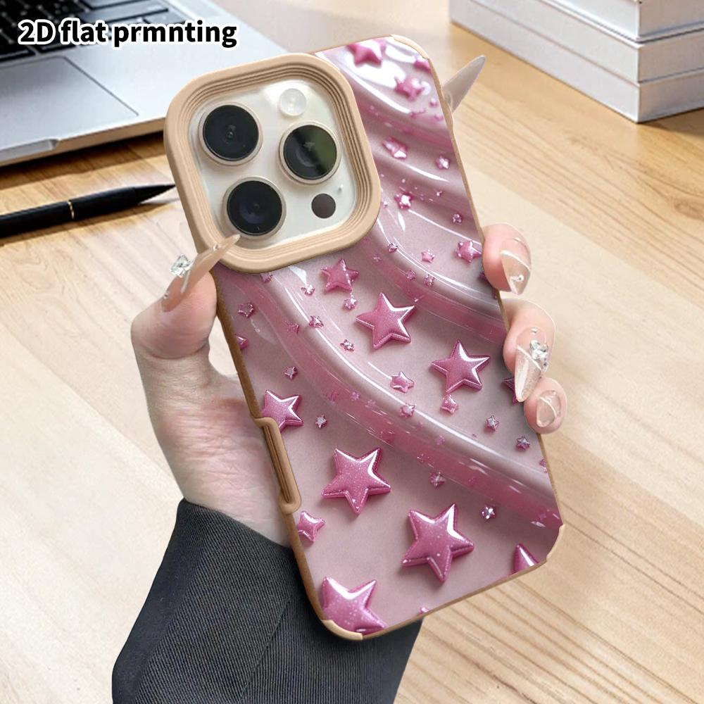 Phone Case: 2D flat lambskin suitable for iPhone 18, 17, 16, 15, 14, 13Pro protective case, gentle and sweet-cool, Christmas and Halloween gift