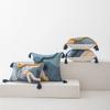 Morandi Color Tufted Pillow Case Ins Style Printed Tassel Pillow Living Room Sofa Cushion Cover Simple Waist Pillow