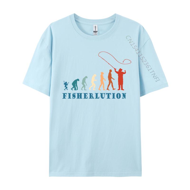 Fisherlution Fisherman Evolution Nymphing Fly Fishing Hip Hop Normal Tshirts Tops & Tees For Male Top T-Shirts Simple Style