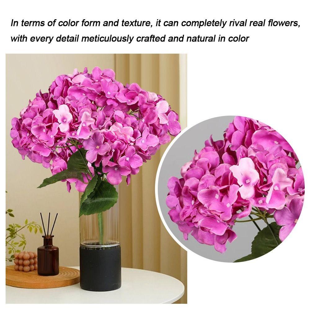 Seiden Künstliche Hortensienblume 5 Köpfe Brautstrauß Hochzeitsblumengesteck