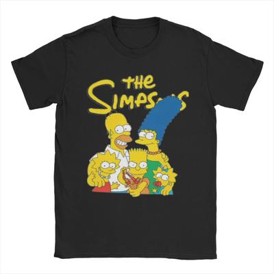 The SSimpsons Cartoon TShirt Unisex Women Awesome Cotton Tees Round Collar Short Sleeve T Shirts Gift Idea Clothing