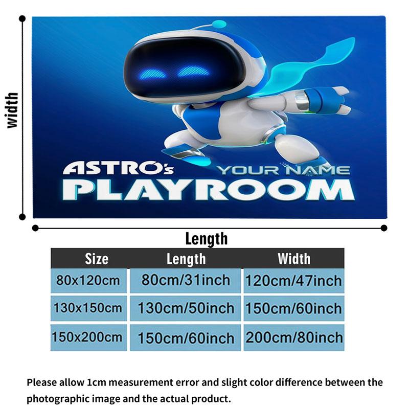 1PC ASTRO BOT Custom Name Patterned Flannel Blanket Suitable For All Seasons for Home Decor Warmth and Comfort Gifts Holiday Present