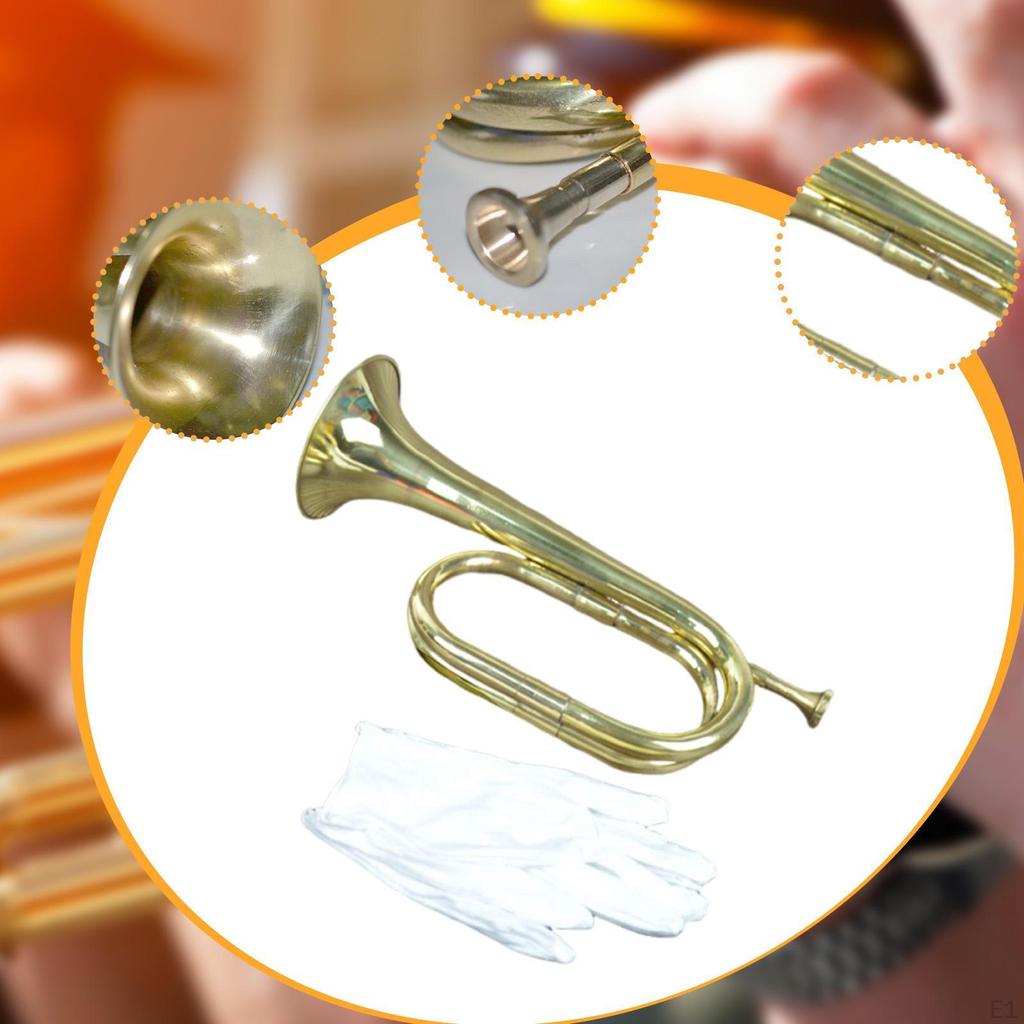 Trumpet Bugle Cavalry Blowing Musical Instrument Brass for Orchestra School Band