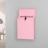 Wall Mounted Mailbox Drop Box Pink Modern with Key Sturdy Practical Letter Newspaper Holder