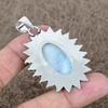 Republic Larimar Gemstone 925 Sterling Silver Jewelry Pendant 2.44" KKG-728