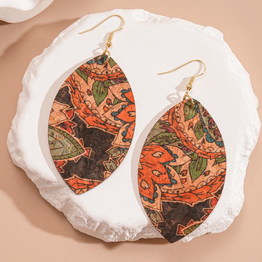 Ethnic Style Geometric Round Ear Hook Bohemian Retro High-end Earrings
