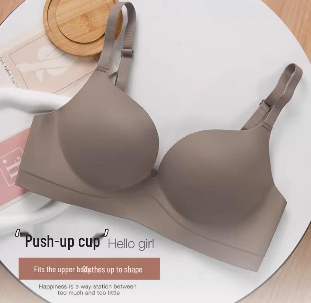 Sujetador Push-Up para Mujer sin Costuras: Realza el Busto Pequeño, Anticaída, Sin Aros, Diseño de una Sola Pieza con Espalda Bonita.