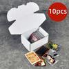 10PCS Large Capacity Trading Card Storage Box White Portable Sports Card Box Cardboard Sturdy Baseball Card Box