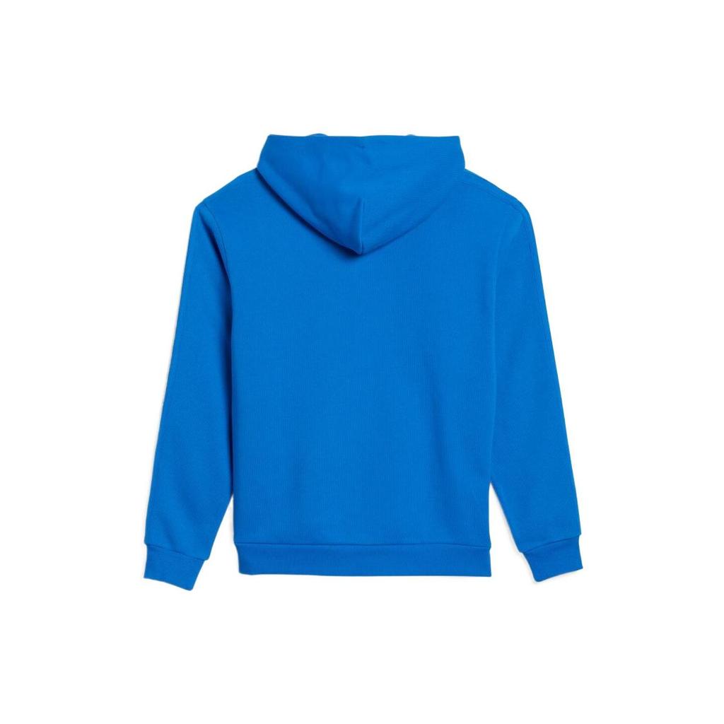 Adidas Originals Clover FW22 Solid Color Logo Print Drawstring Long Sleeve Sweatshirt Men Tops Blue HK9866