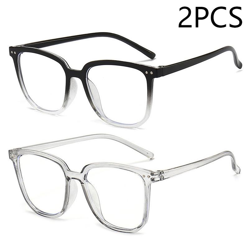 Anti-blue Light Glasses for Women with Regular Eyeglass Frame Finished Retro Flat Light Frame