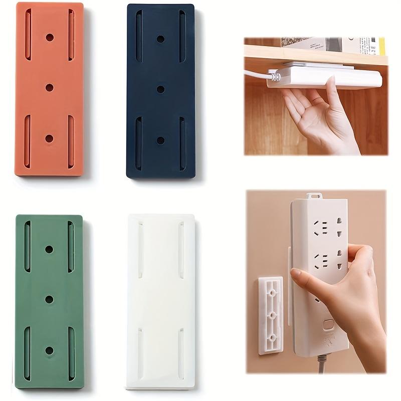 Self-adhesive wall hook socket organizer, socket organizer and fixator, powerful traceless wall-mounted cable seamless bracket