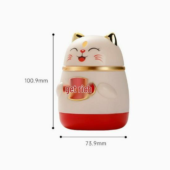 Cartoon Lucky Cat Pop-up Toothpick Holder - Creative Press-Type Design, Chinese Style Household Decor