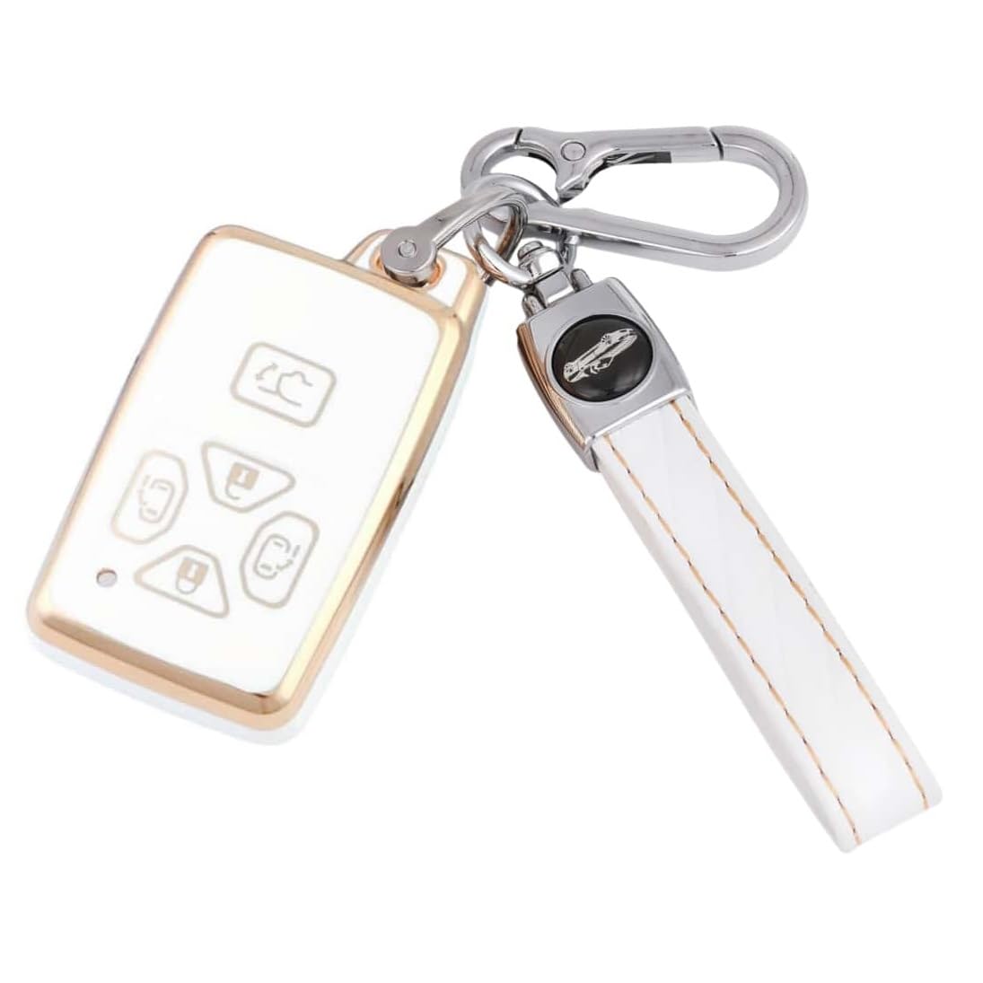 

Чехол для ключа Alphard 20-й серии, совместимый с Toyota Noah Voxy 60 70-й серии, чехол для ключа Vellfire, держатель для ключа, сдвижные двери с обеих сторон (Золотисто-белый)