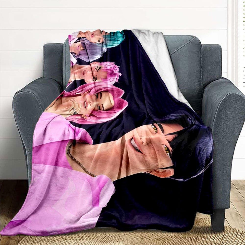 "Vivid Hair Color Collection: Brighten Up Your Look!"Blanket Lightweight Flannel Throw Blanket for Sofa, Bed, Travel, Camping, Livingroom, O