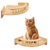 Wandmontierte Katzenregale Holz Katzen Ausguck Kletterregal Kätzchen Wandkletterbaum Möbel Vierstufige Treppe Indoor Katzenhängematte