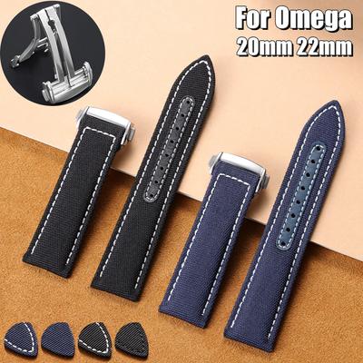 Canvas Nylon Watch Strap for Omega Seamaster 300 Women Men's Sport Bracelets for Speedmaster 20mm 22mm High Quality Watchband