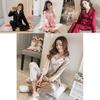 Luxuriously Soft Ice Fabric Ladies Long Sleeve Pyjamas Set For Ultimate Comfort