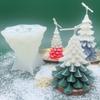 Aroma Plaster Silicone Mold Handicrafts Soap Candle Resin Casting Handmade Sawtooth Christmas Tree Shape 3D Candle Mold