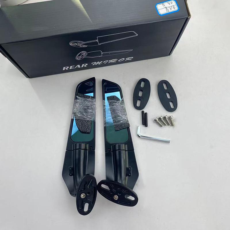 Motorcycle Windshield Rearview Mirrors for Honda, Yamaha, Kawasaki - Large & Small Sizes Available