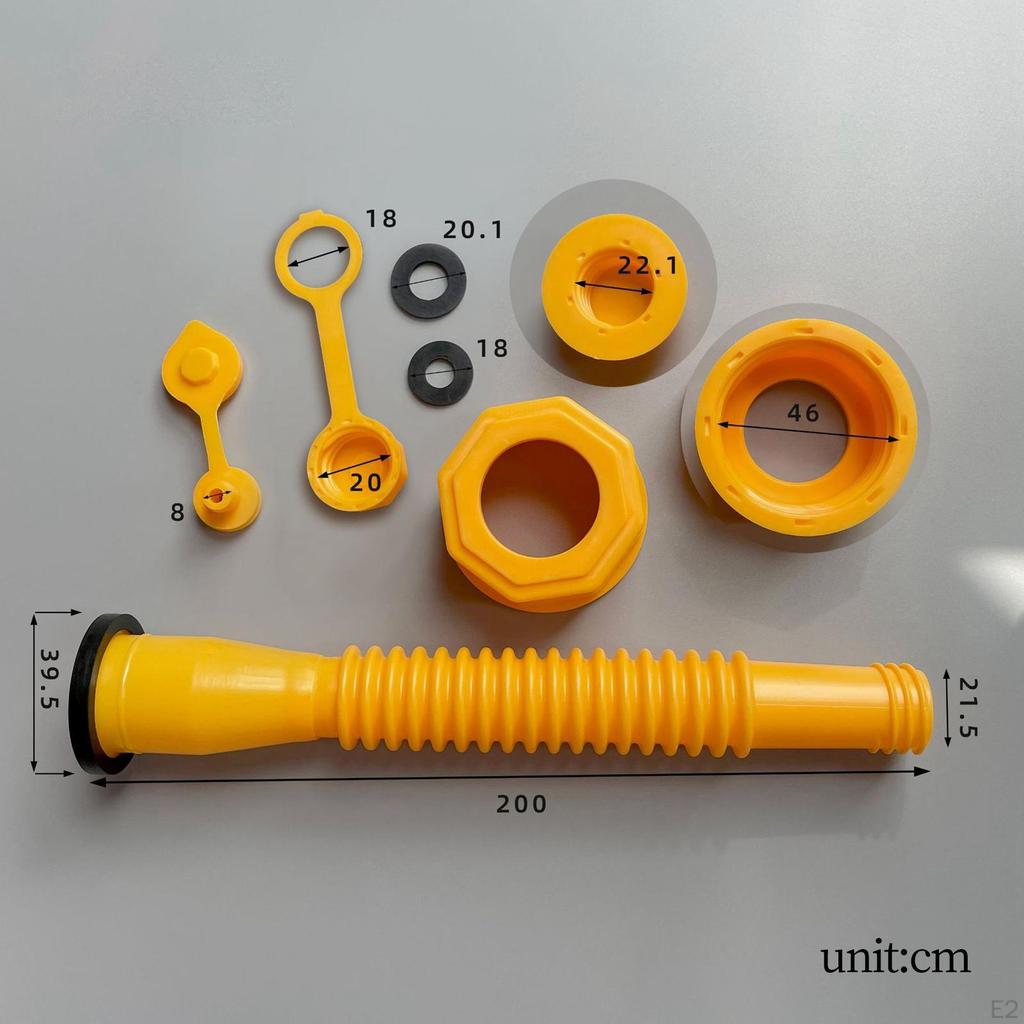Gas Can Spout Replacement Sealing Caps Flexible No Leakage Universal Threaded Base Rubber