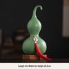 Yellow Clay Gourd Ceramic Ornament for Feng Shui: Fill Missing Corners In Southwest and Northeast, Enhance Gen Kun Palace, Balance Earth Elements.