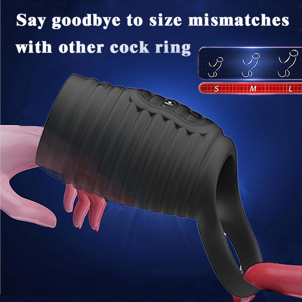 Penis Sleeve Vibrator Penis Erection Enhancer Male Delay Ejaculation G Spot Vibrating Stimulator Cock Ring Adult Sex Toy for Men