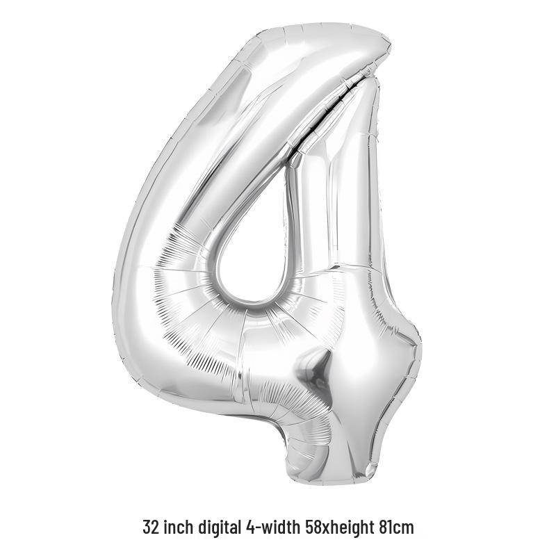 32-Inch White Number '40' Birthday Balloon, Aluminum Foil Party Decoration Prop