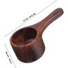 Yardwe 2pcs Wooden Coffee Scoop, Mini Measuring Spoon for Coffee Beans, Milk Powder, Kitchen Serving Ladle, 3.93x1.96x1.57 Inch