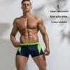 New Men's High-End Quick-Dry Plus Size Double-Layer Tie-Up Swim Trunks