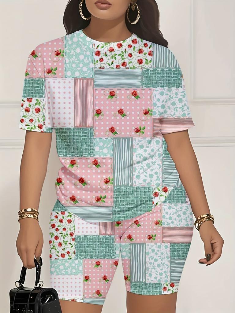 Color Codes: European and American Women's Clothing, Painting Print T-shirts, Shorts, Sets, Sportswear