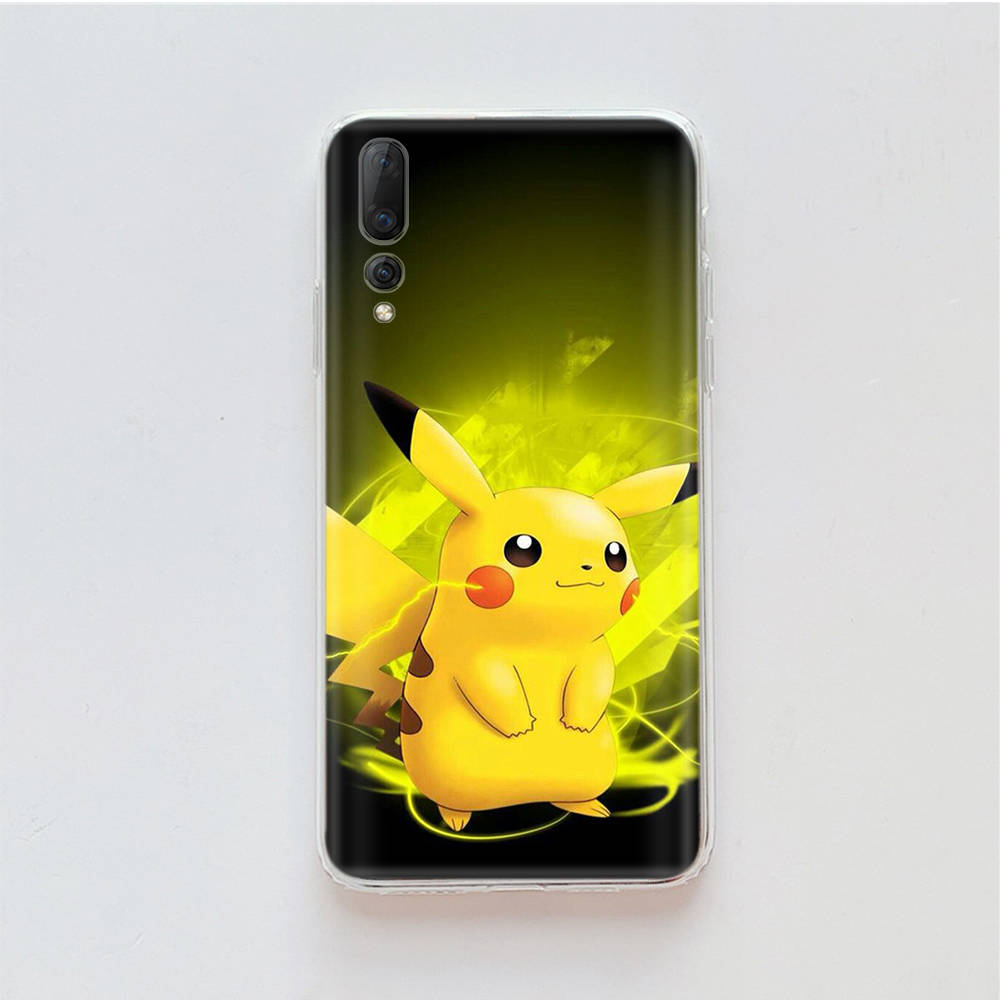 Transparent Case for Samsung A04 A14 A23 M33 M53 Realme 10 9 C35 C55 VIVO X80 Infinix Hot 30 Note 11 Tecno Spark 8P Pro P-34 Pokemon Pikachu
