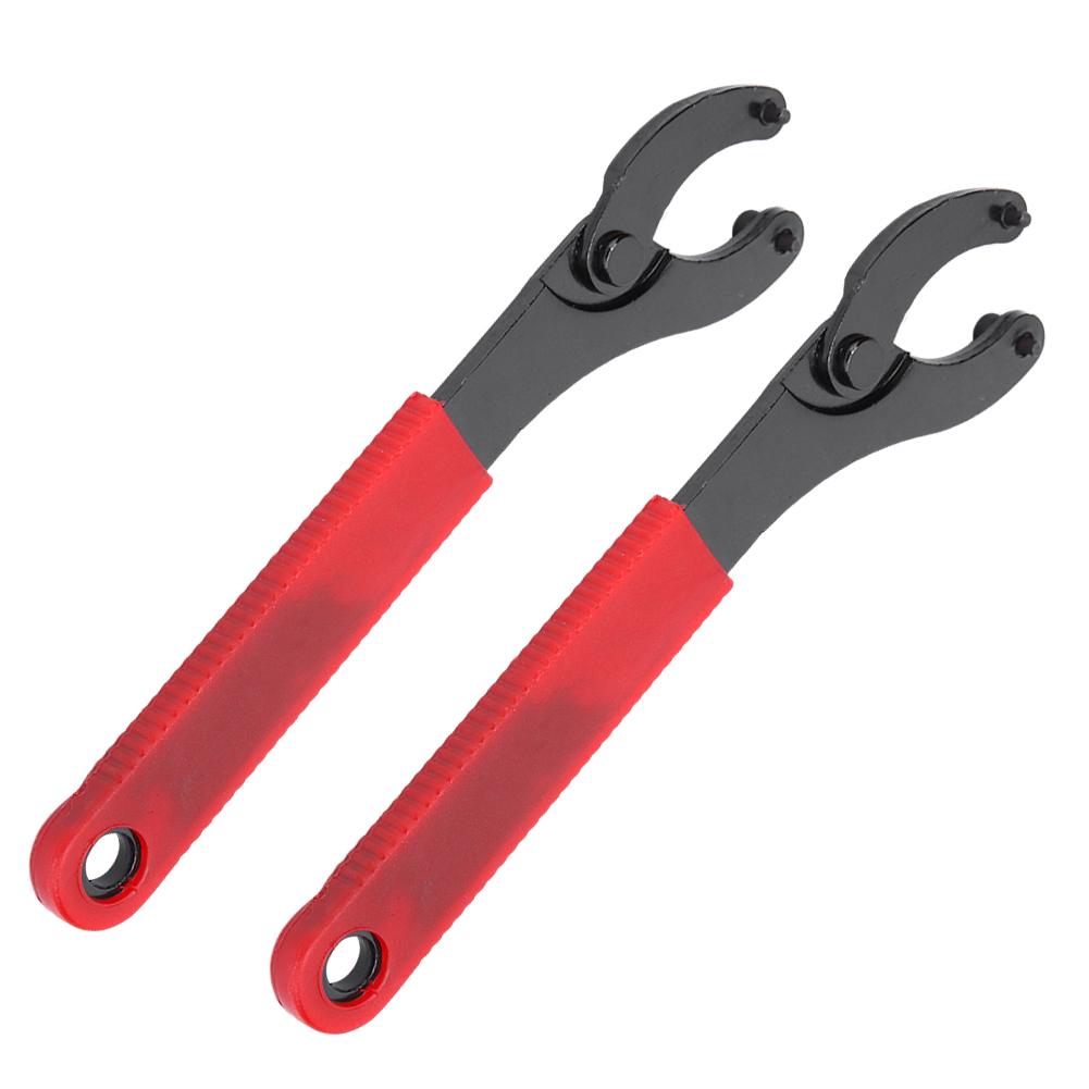 2Pcs Mountain Bike Fixed Gear Bottom Bracket Tool Flywheel Locking Ring Character Wrench