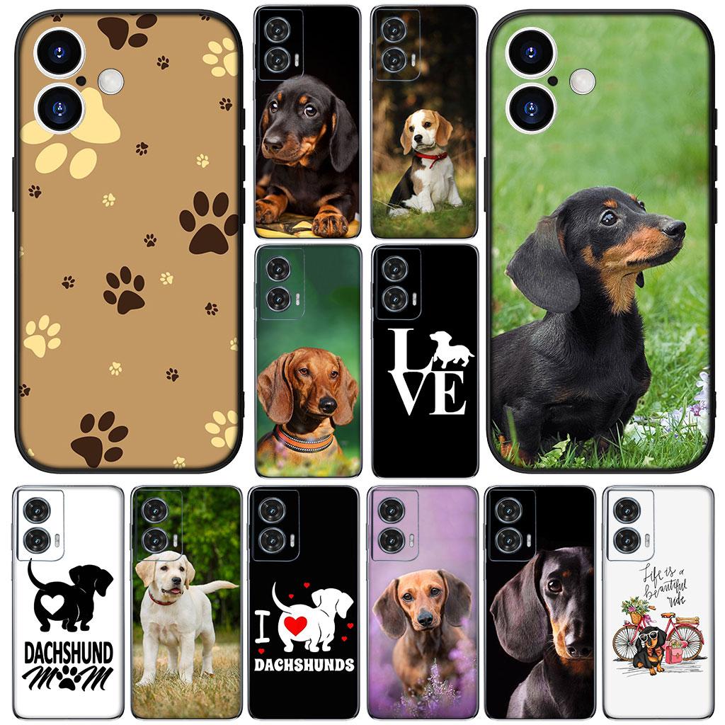 Dachshund Dog Casing Phone Cover for Motorola Moto Edge 50 One 30 Fusion 40 neo Ultra Pro 20 Lite G85 G84 E15 E14 Case