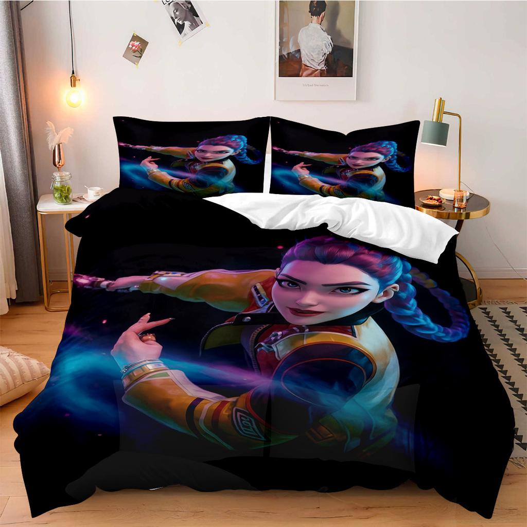 K-Pop Demon Hunters Beddding Set for Fan Kids Machine Washable Durable King Queen Twin Size for K-pop Girls Home Bedroom Decor