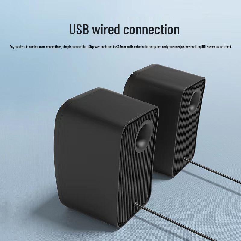 USB 2.0 Active Multimedia Computer Speakers - Compact Pair In Stock