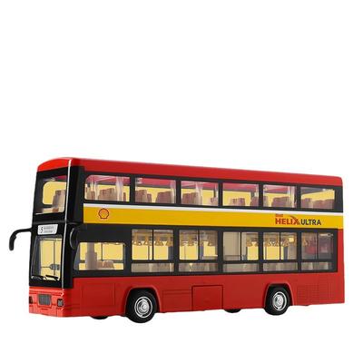 1:48 Shell Alloy Double-decker Bus Bus Car Sound And Light Toys