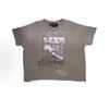 New Paly Hollywo SS25 Loose Retro Texture Letter Character Pattern Printed Water Washed Vintage Short Sleeve Cotton Tshirt