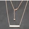 White Diamond Necklace 925 Sterling Silver Rhodium Gold & Rose Gold Jewelry