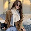 Korean Style Fashionable Casual Color-Blocked Thick Warm Long Scarf For Women